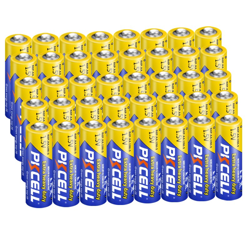 pkcell dry battery r6p 1.5v non rechargeable carbon zinc aa batteries
