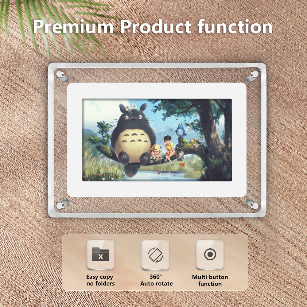 Wholesale OEM 7 Inch 4GB IPS Screen video acrylic portaretratos digitales digital photo picture wifi frame signage racks