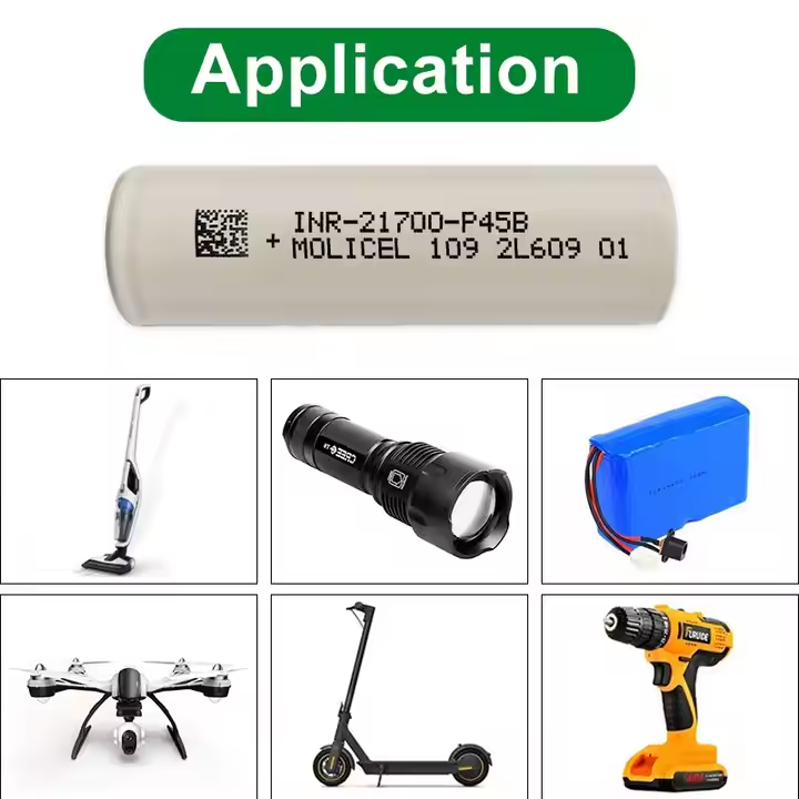 100% Original P45B MOLICEL 4500mAh 45A INR21700-P45B Rechargeable 21700 Li Ion Battery Cell With High Capacity