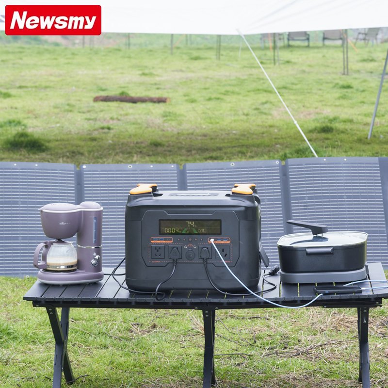 Newsmy 4800W 2400W Expansion Battery Solar Generator For Home backup power expansion pack Storage Portable Power Station