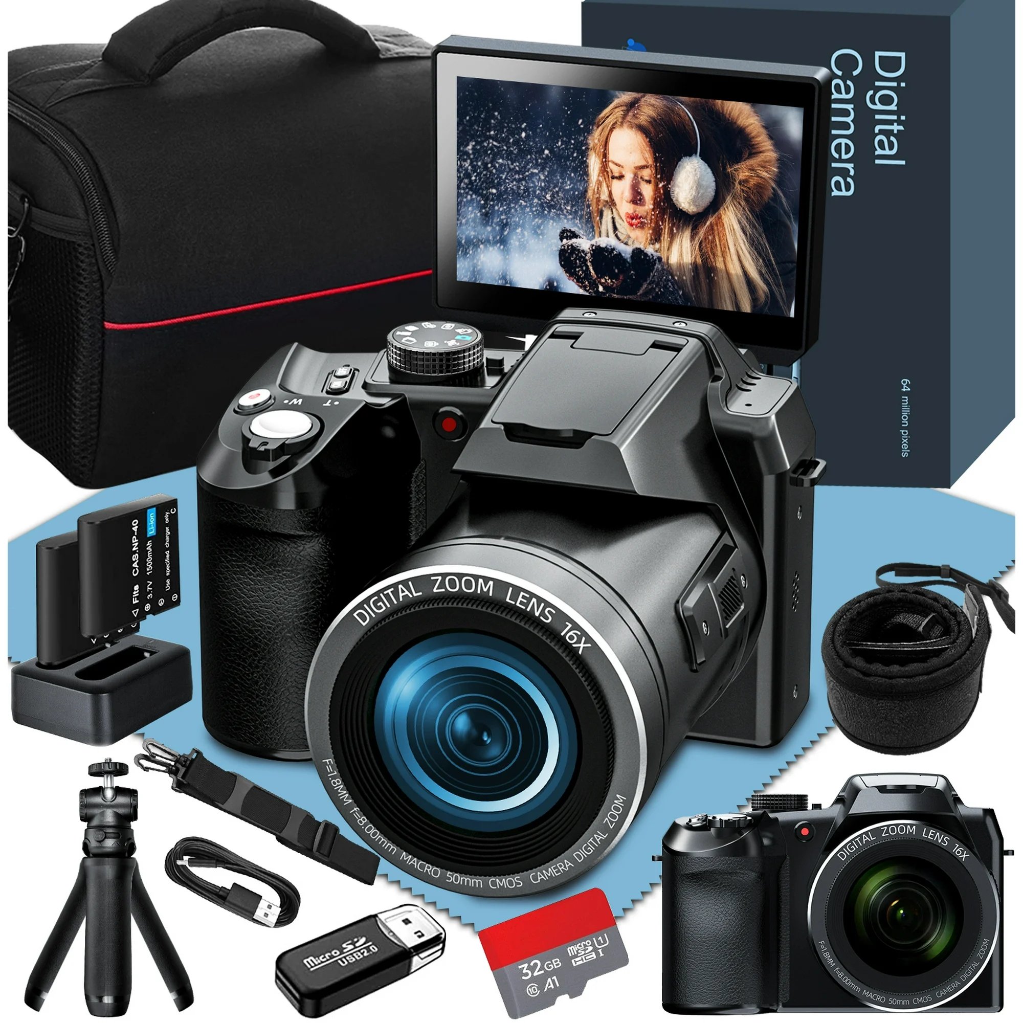 NBD Autofocus Video Camera Youtube 3.7 inch screen Vlogging Camcorders 4K 68MP 16X WiFi photography Digital camera