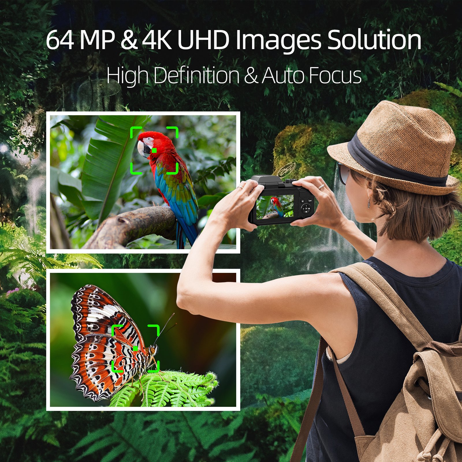 NBD Autofocus Video Camera Youtube 3.7 inch screen Vlogging Camcorders 4K 68MP 16X WiFi photography Digital camera