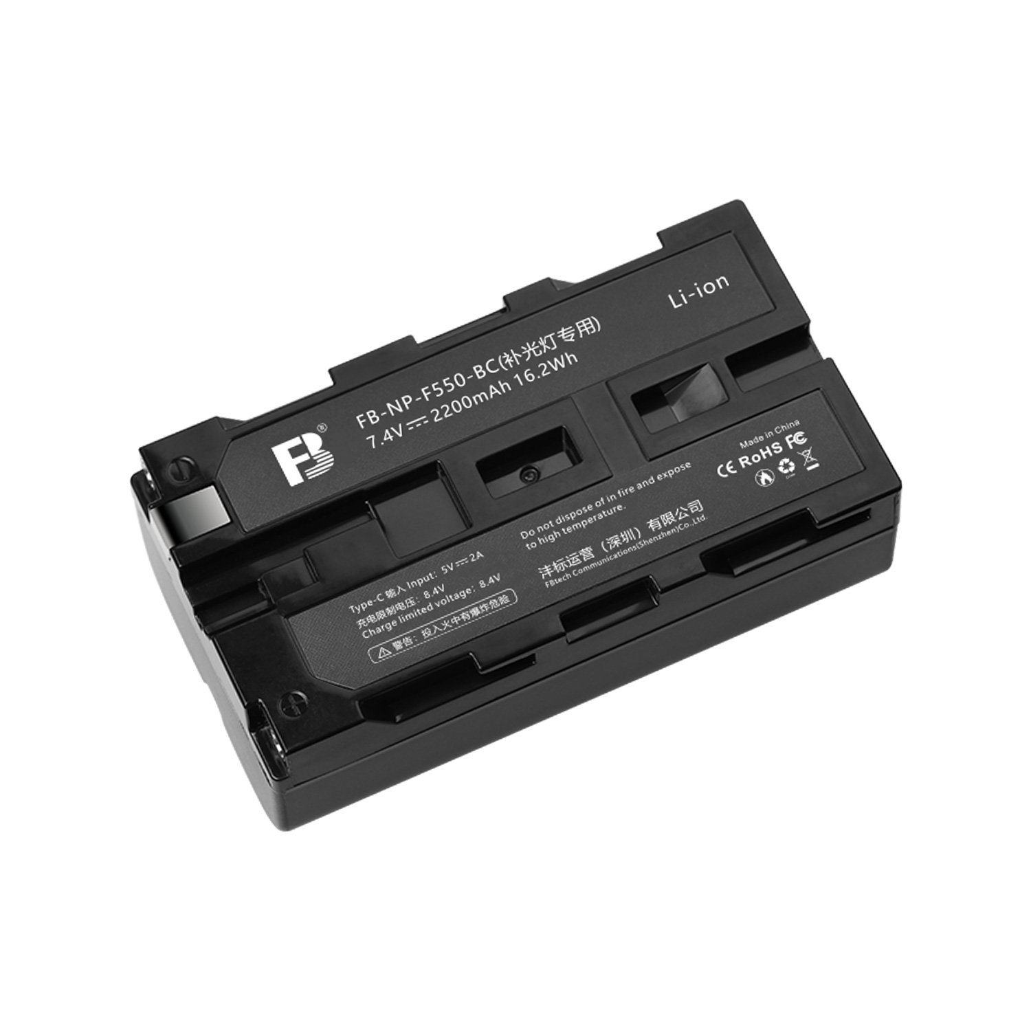 FB NP-F550-BC 2200mAh Long-lasting Life Lithium Ion Digital Battery Monitor Camera Flash Photography Lights Battery