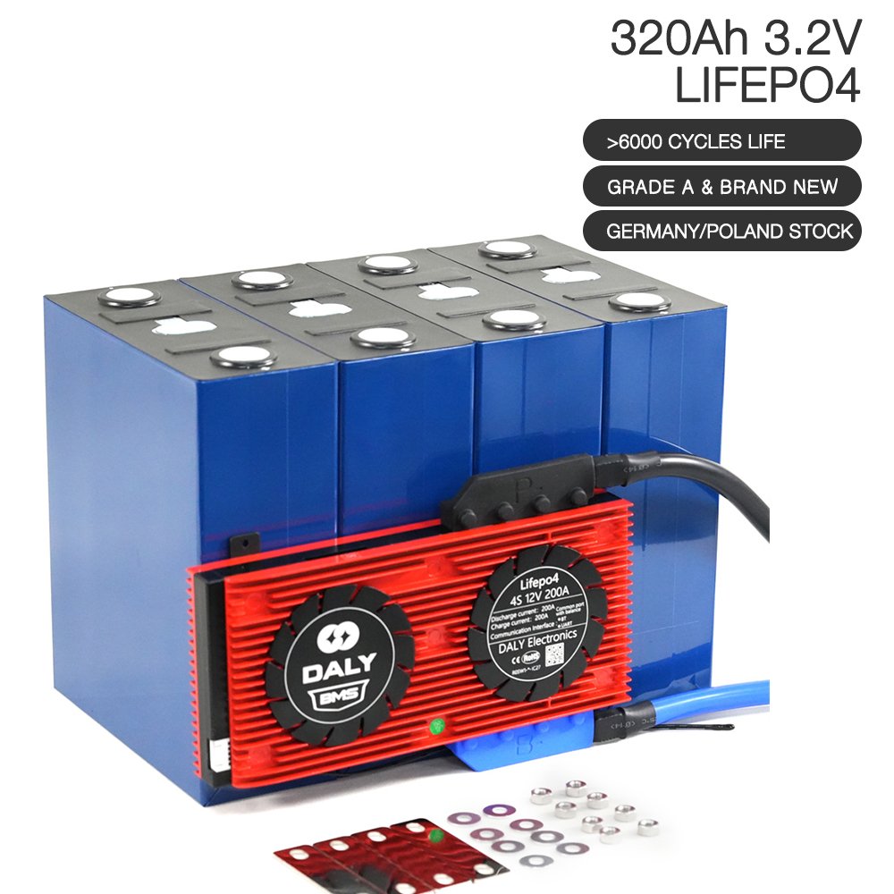 Wholesale Grade A Lithium Lifepo4 Cell 3.2V 300Ah 310Ah 320Ah Deep Cycle Solar Battery