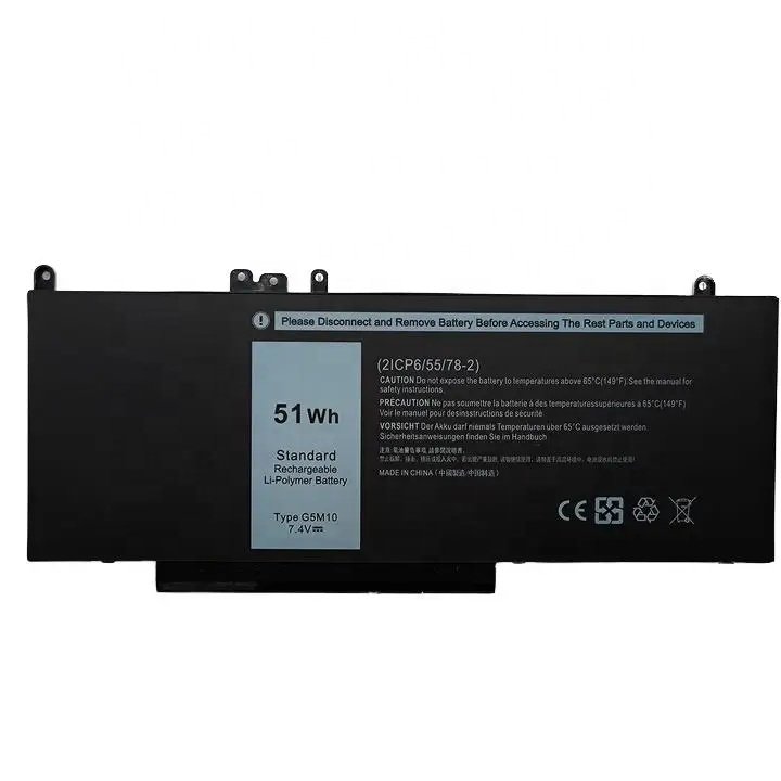 High Quality 7.4V 51WH Lithium Polymer Replacement E5250 E5450 E5550 E5270 WYJC2 8V5GX laptop battery G5M10 for Dell Latitude
