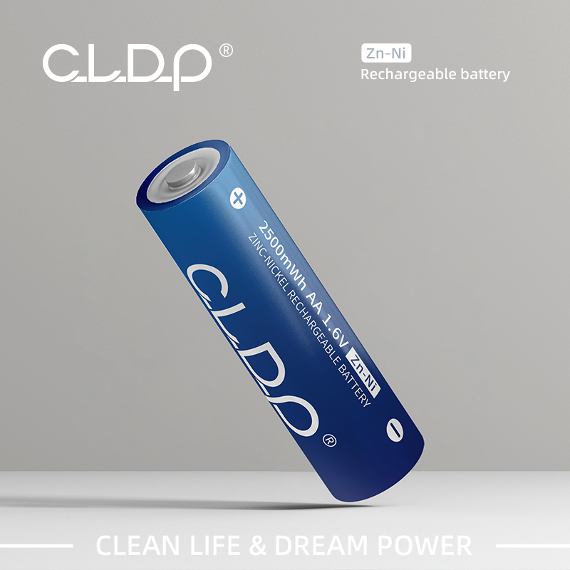 Long cycle life Zinc-Nickel No.5 1.6v rechargeable double aa batteries 2500mwh chargeable battery cell