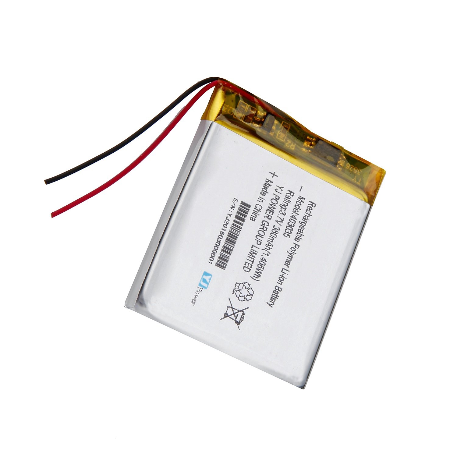 UL1642 certificate 403035 400mAh lithium batetry 3.7v lithium polymer battery 400mAh lipo battery for IOT