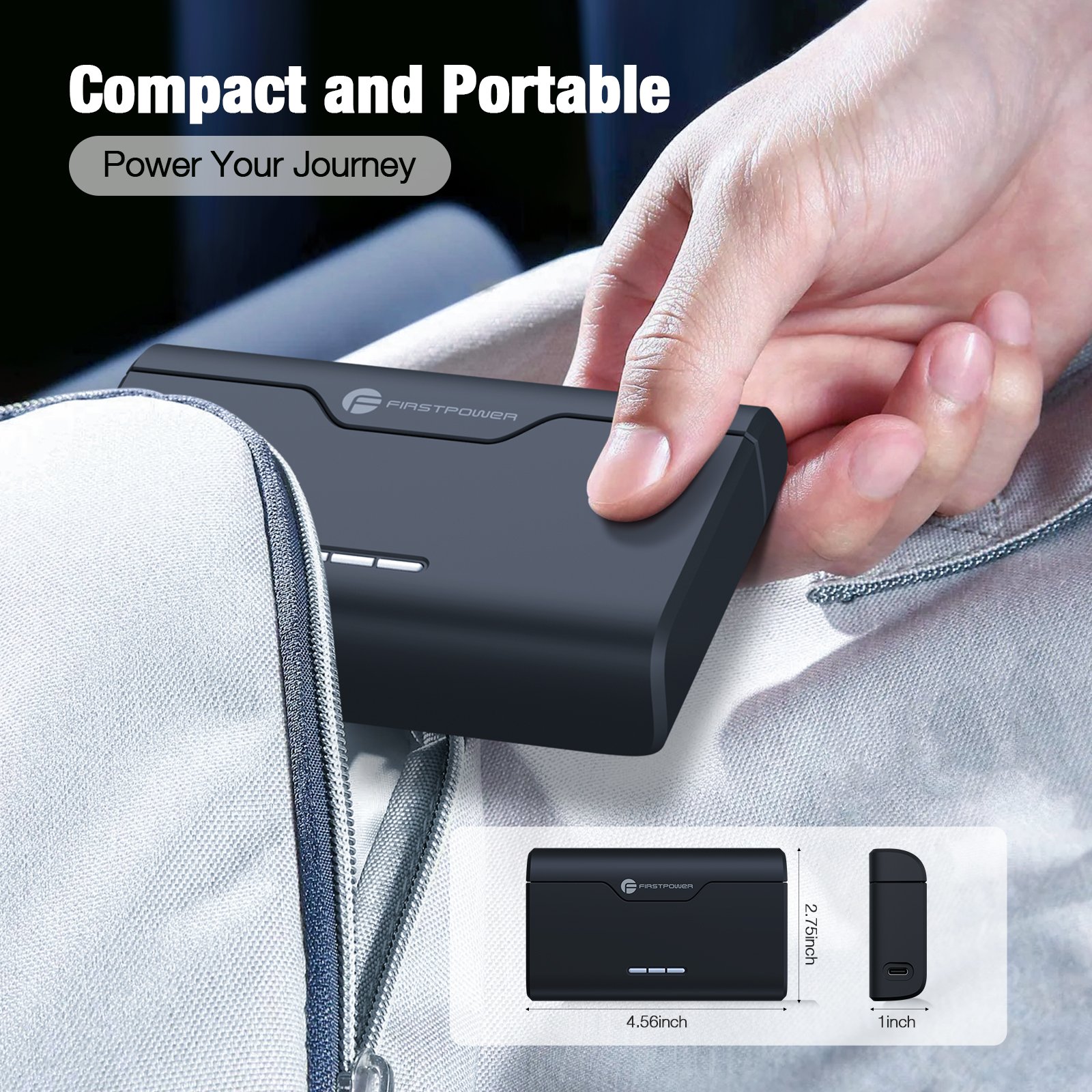 Mini Battery Storage Box 3 Slots Type C Fast Rechargeable Camera Batteries Charger For Gopro 10/9/8/7/6/5 Battery