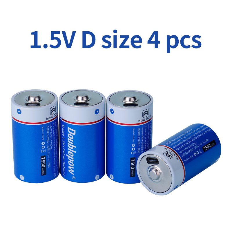Wholesale USB Charger D 16340 1.5V 7500mAh 3400mAh 2400mAh 1000mAh Type C USB Lithium Ion Rechargeable Battery