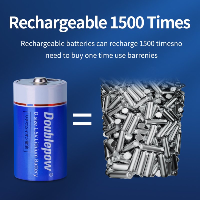 Wholesale USB Charger D 16340 1.5V 7500mAh 3400mAh 2400mAh 1000mAh Type C USB Lithium Ion Rechargeable Battery