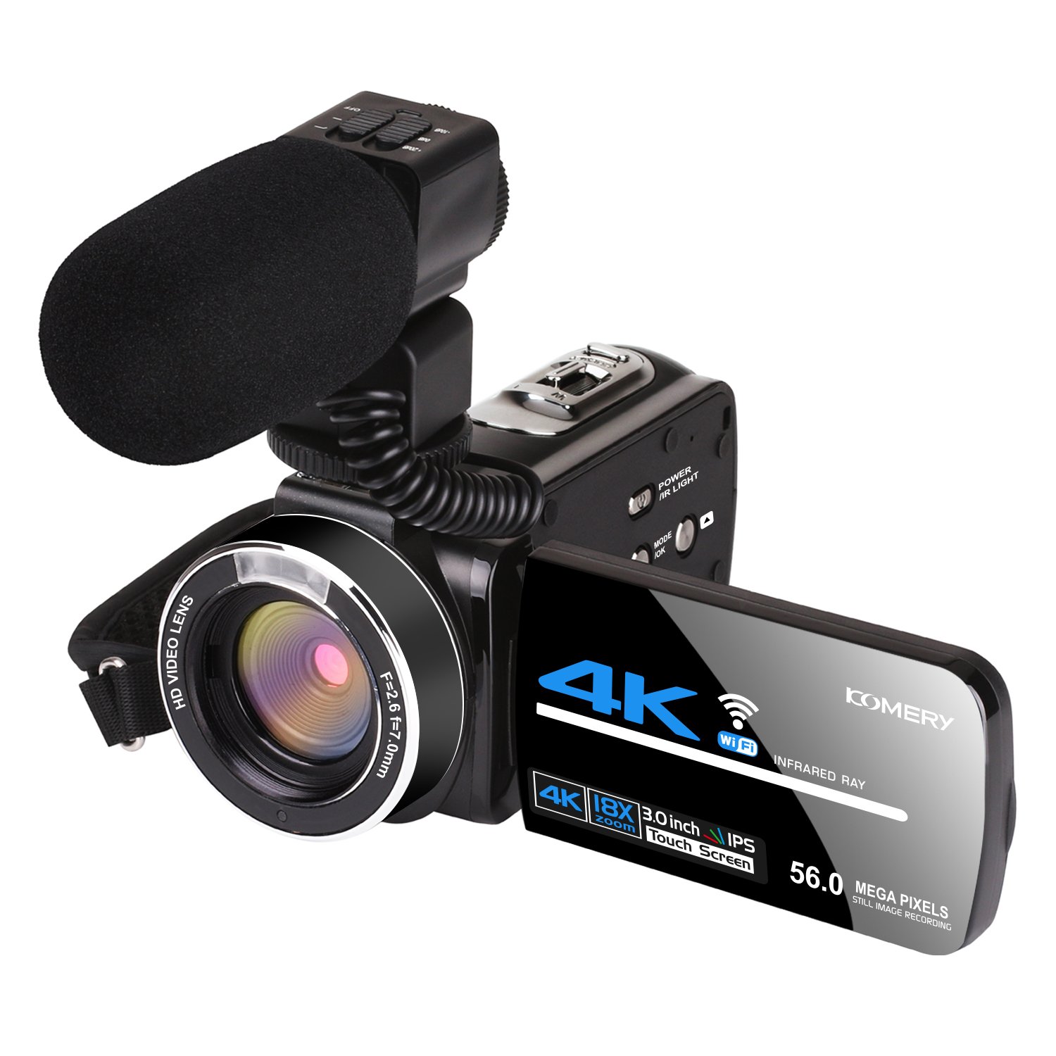 HD 4K WIFI Digital Video Camera Camcorder with Remote controller Touch Screen Vlogging Camera, YouTube Camera