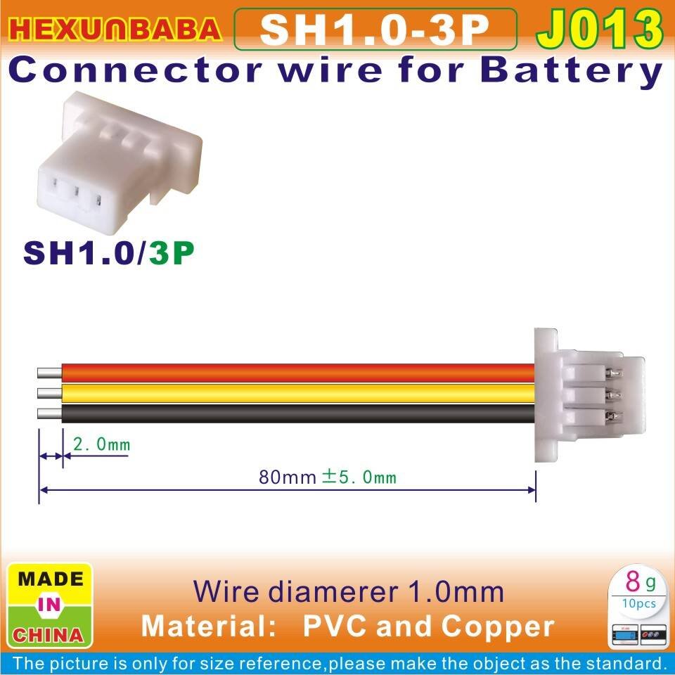500pcs SH1.0 1.0MM 3P Connector Terminal Jack Wire for Digital battery J013