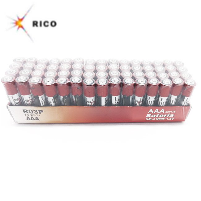 Hot sale OEM Brand Supplier 1.5v R03P Dry Cell AAA UM-4 for torches Zinc Carbon Batteries
