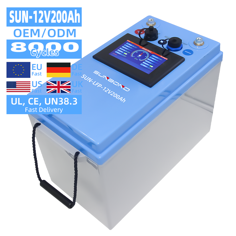 Rechargeable LiFePO4 Lithuim Battery 12V 200Ah 100ah Lithium Battery Solar Energy Storage Systems RV golf cart battery packs