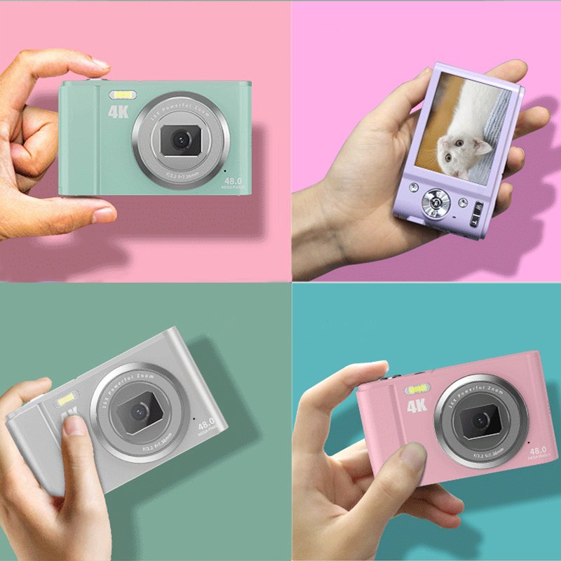 Digital Point and Shoot Camera with 16X Zoom 4K Digital Camera for Boys Girls Adult Beginner