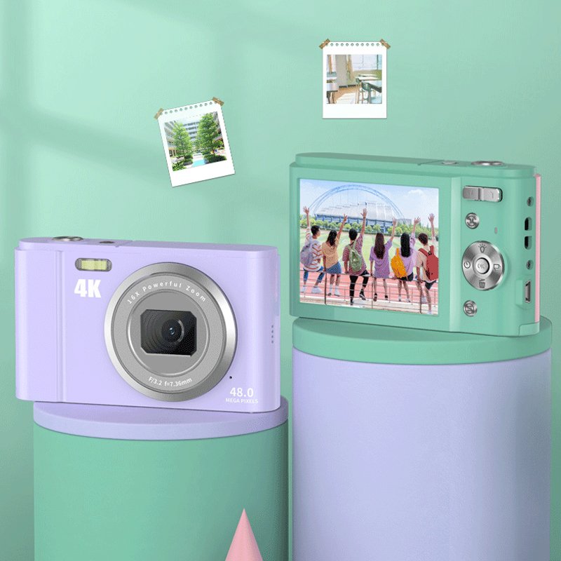 Digital Point and Shoot Camera with 16X Zoom 4K Digital Camera for Boys Girls Adult Beginner