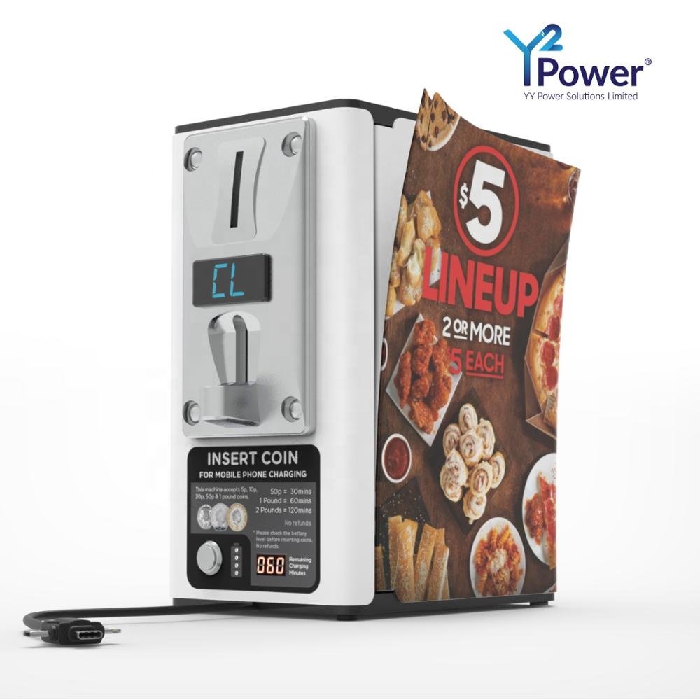 Y2 power YOO PLUS Coin Operated Desktop Mobile Clean & Charge Station Commercial charging station with 30,000 built-in battery