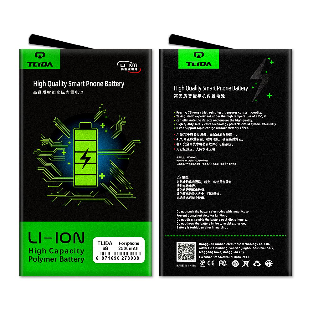 TLIDA mobile phone battery for 6 6P 6S 6SP Digital Batteries True capacity 3000mah 2000mah