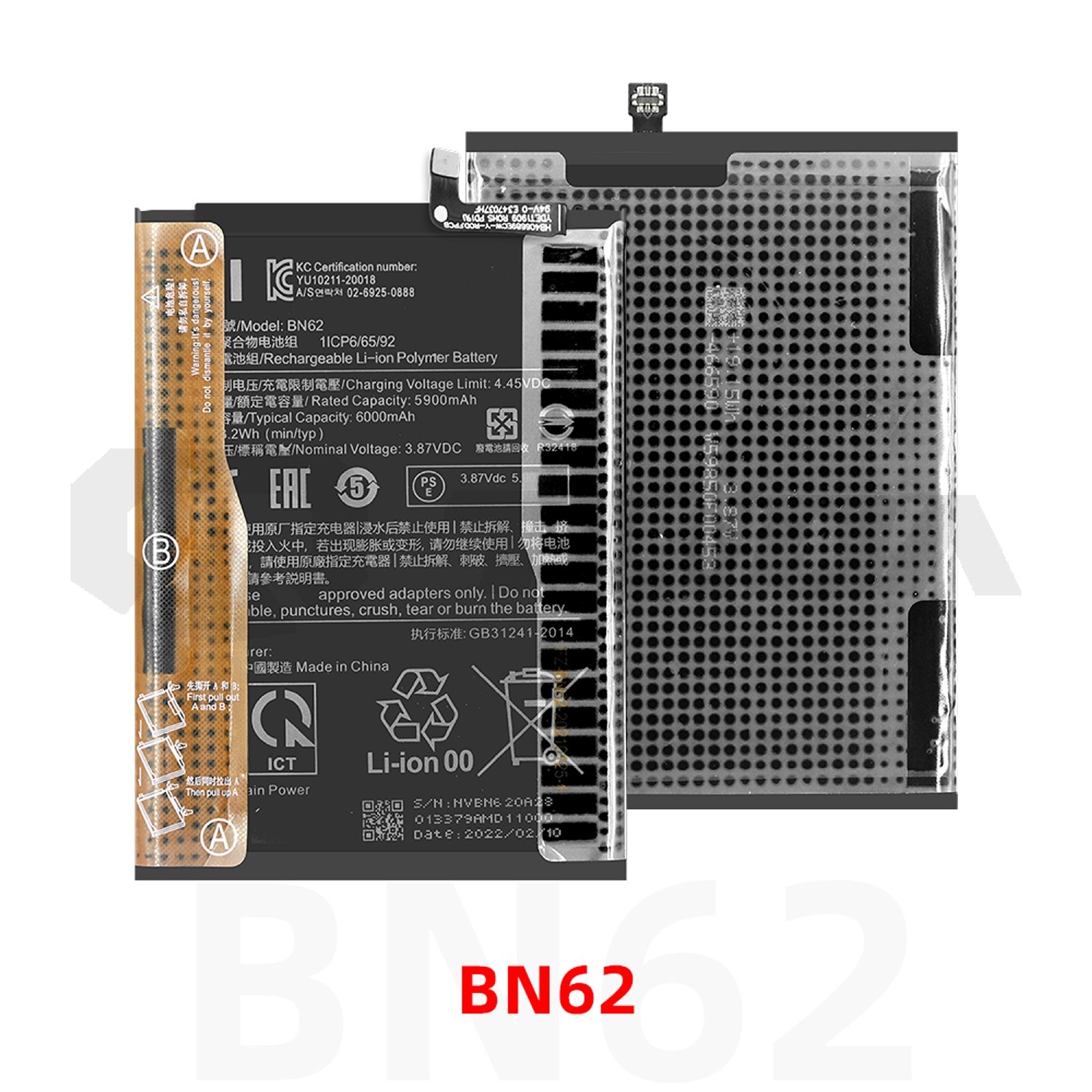 TLIDA original Replacement Mobile Phone Battery BN62 for Xiaomi for redmi note9 4G Batteries for xiaomi 3A quality