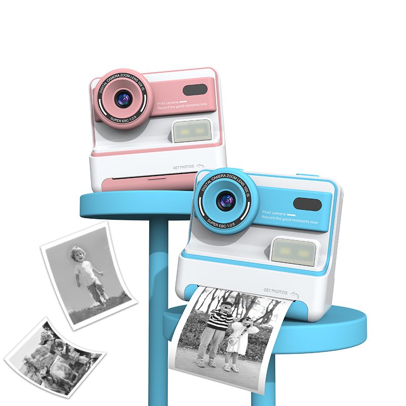 Instant Print Camera for Kids 1080p Digital Camera, Selfie Video Toddler Camera 10x Zoom 1200mah Battery Portable Thermal Cam