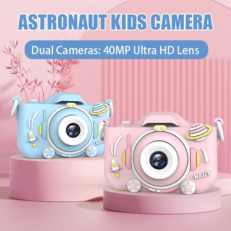 Cartoon Dual-Camera Astronaut Kid Camera Q10 Digital Photo and HD 1080P Video Cheap Digital Camera for Children