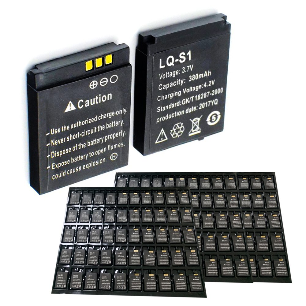 Smart Watch Battery 1pcs Lq-s1 3.7v 380mah Lithium Rechargeable Battery For Smart Watch Dz09 W8
