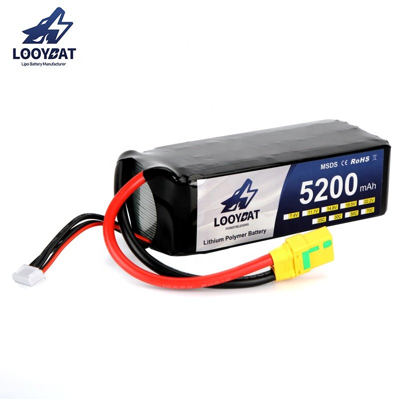 RC Lipo Battery Pack 25C 50C RC Car Drone Factory OEM 3S 4S 6S 11.1V 14.8V 22.2V 5000mah 5200mah Lipo Battery Cell 3.7v Mah LFP