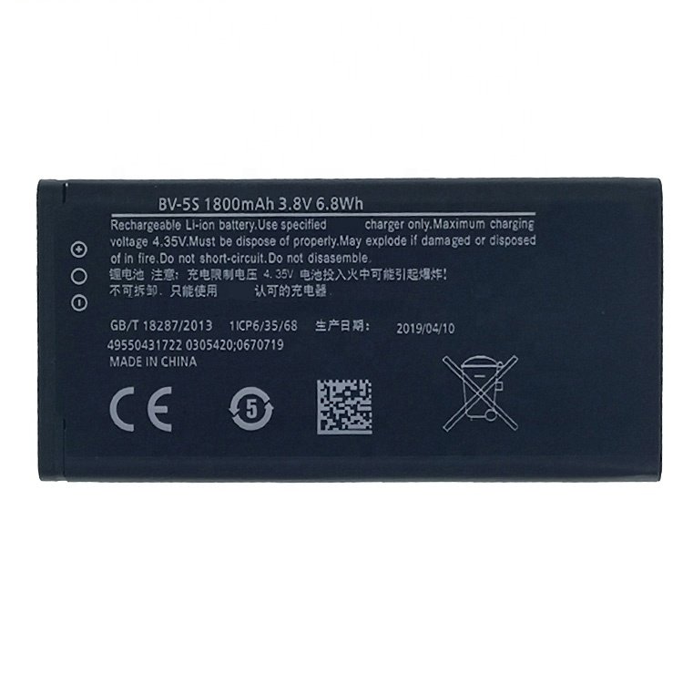 BV-5S Digital 3.8V 1800mAh Mobile Phone Battery For Nokia X2 X2DS RM-1013 X+ Rechargeable Li-ion Battery