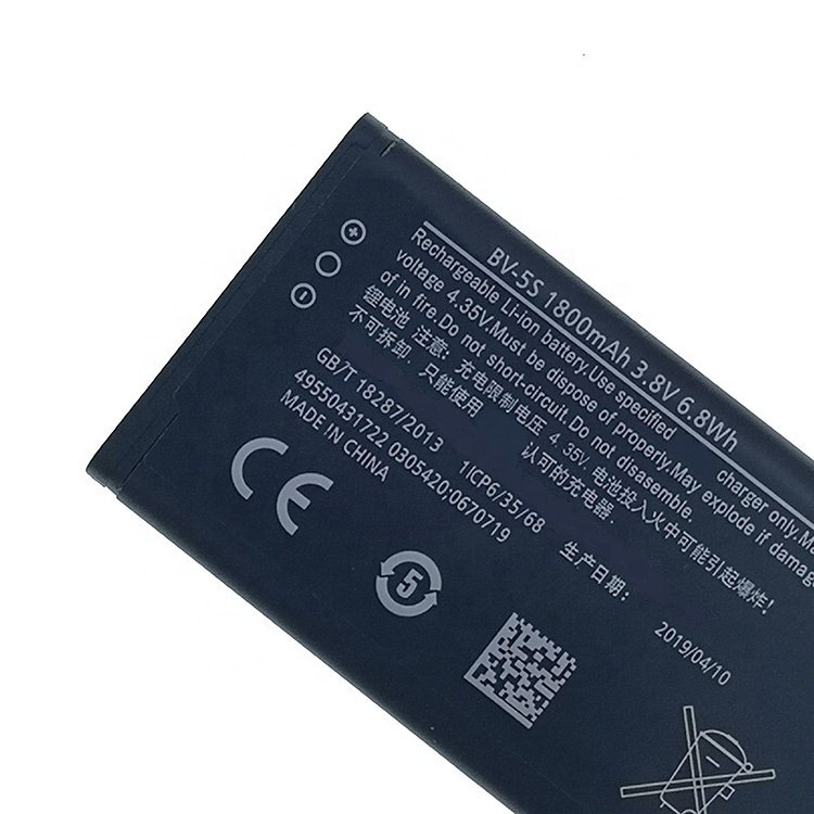 BV-5S Digital 3.8V 1800mAh Mobile Phone Battery For Nokia X2 X2DS RM-1013 X+ Rechargeable Li-ion Battery