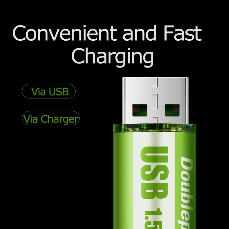 Battery 1.5V 1800mWh magnetic USB charging AA size Rechargeable lithium Battery lithium ion batteries