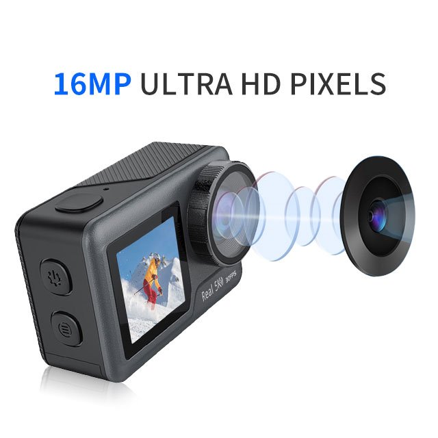 High Performance EIS Camera 1080P HD Touch Standing Screen Sport Extreme Sports Wifi Body Waterproof 30Meters Action Camera