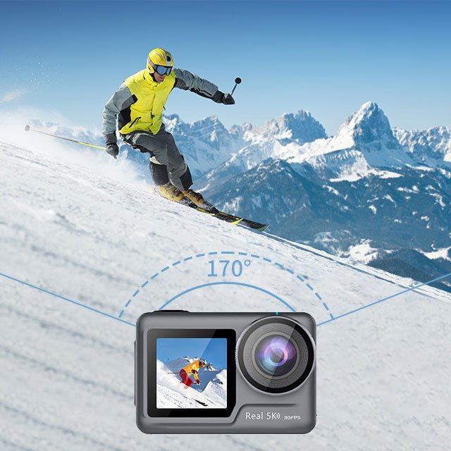 High Performance EIS Camera 1080P HD Touch Standing Screen Sport Extreme Sports Wifi Body Waterproof 30Meters Action Camera