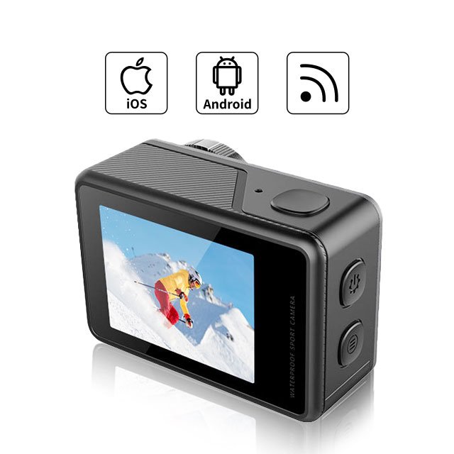High Performance EIS Camera 1080P HD Touch Standing Screen Sport Extreme Sports Wifi Body Waterproof 30Meters Action Camera