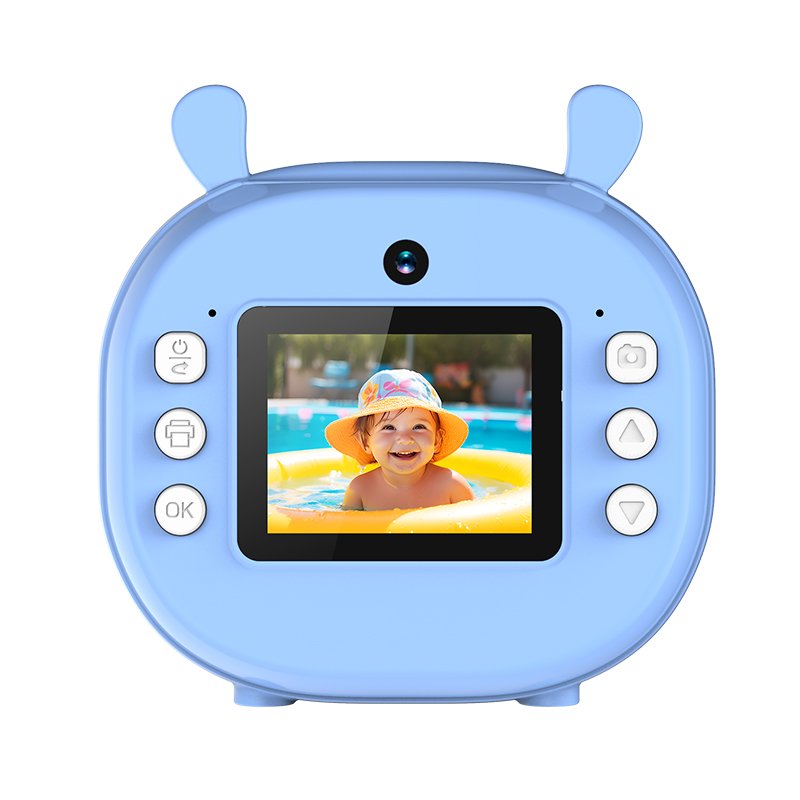 Stereoscopic animal shaped children's camera with a 2.0-inch high-definition screen and 1300mAh battery Christmas gift gimble