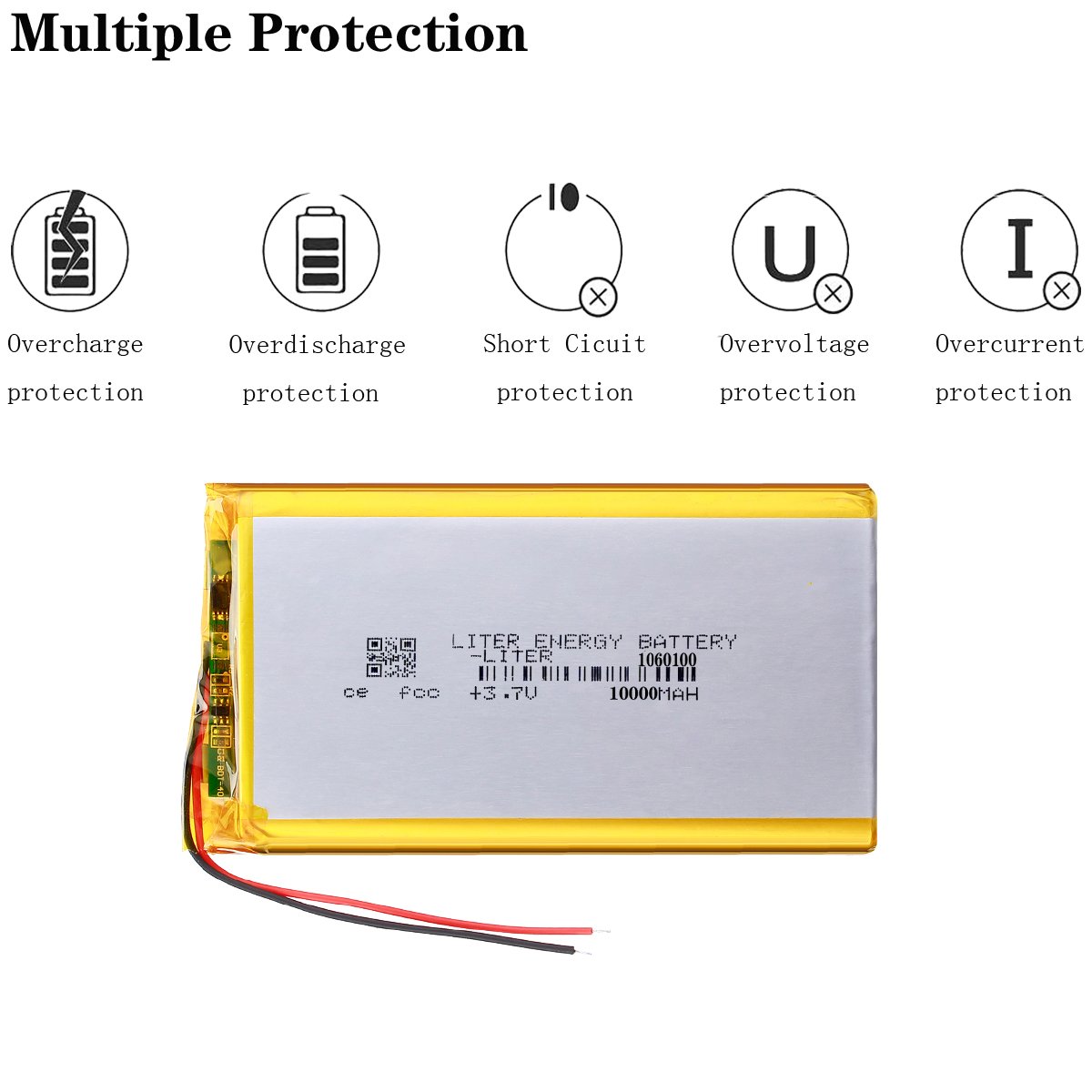 Wholesale factory price high quality 1060100 3.7V 10000mah rechargeable lipo battery cell for power bank