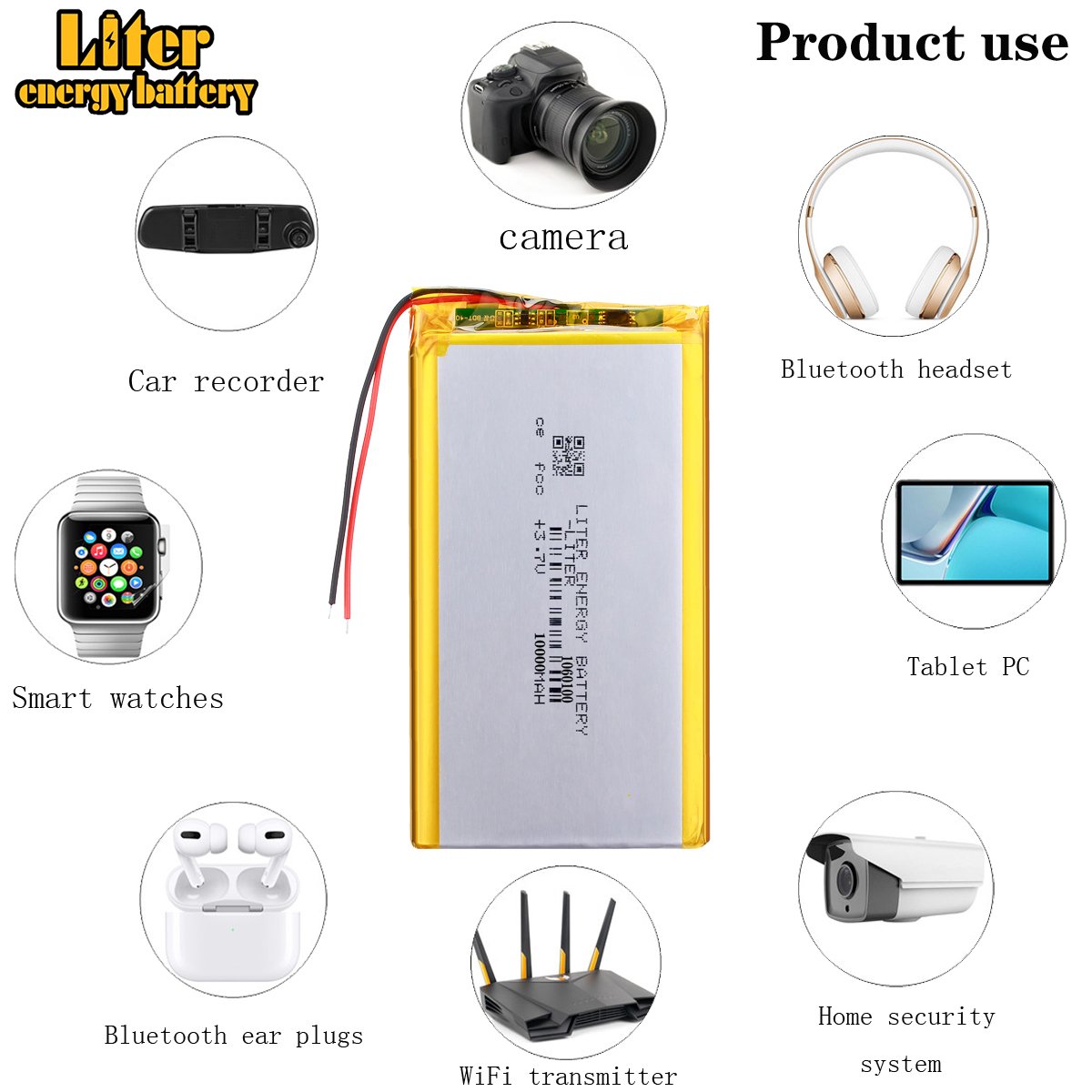 Wholesale factory price high quality 1060100 3.7V 10000mah rechargeable lipo battery cell for power bank