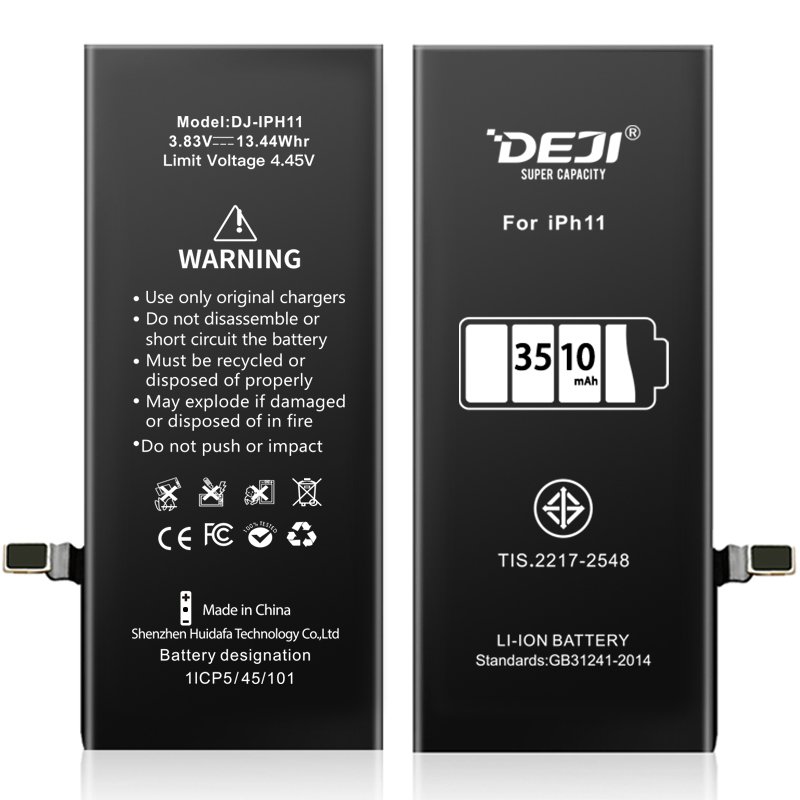 DEJI Lithium Digital Mobile Batteries Long life high capacity battery for iphone 6s 7 8 x 11 12