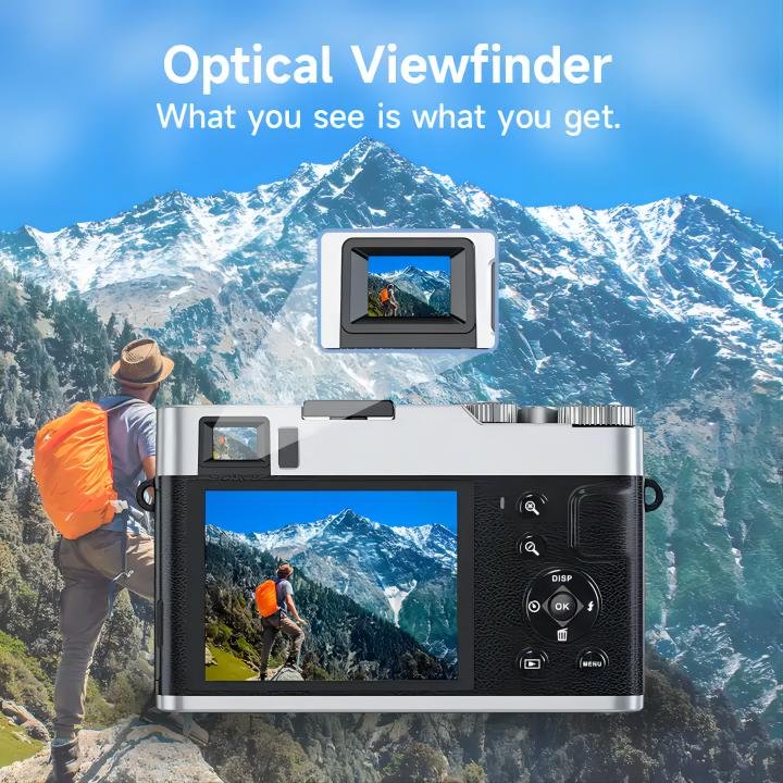 Advanced Professional 48MP CMOS Sensor Retro DSLR Digital Video Cameras 4K HD Memory SD Card Compact Digital Camera With Bag