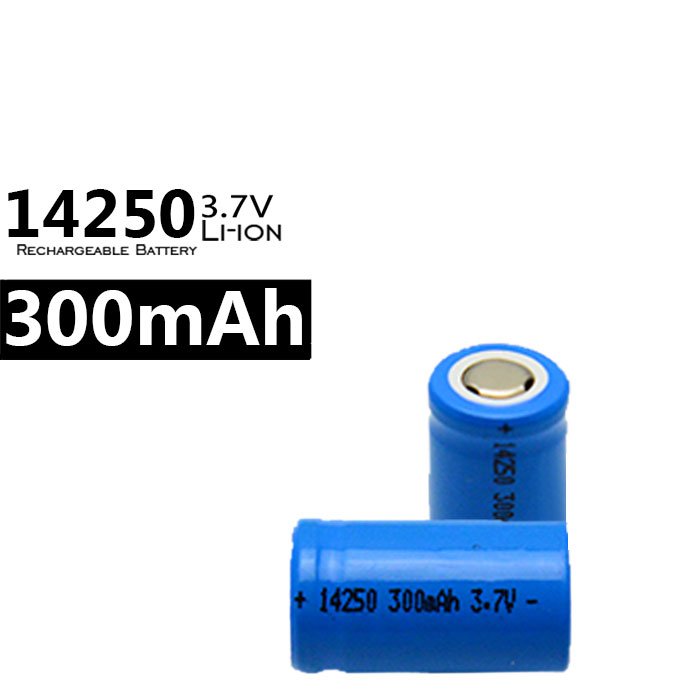 3.7v rechargeable 1/2 AA 14250 300mah li ion batteries for digital products