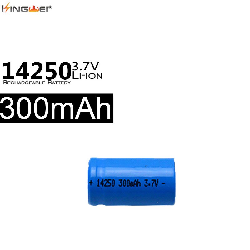 3.7v rechargeable 1/2 AA 14250 300mah li ion batteries for digital products