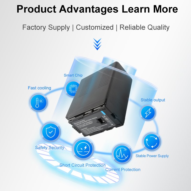 VW-VBG6 Pro Camera Battery Lithium-ion Battery 7.2V 7800mAh for Pana sonic AG-HMC71MC HDC-MDH1 HDC-MDH1CK-K AG-HMC43MC, etc