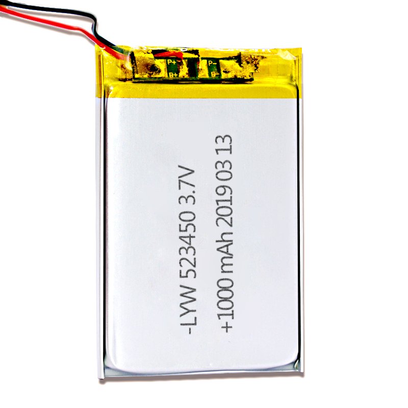 Top sales lyw 523450 3.7V 1000mAh high capacity lithium polymer lipo battery for electronic devices