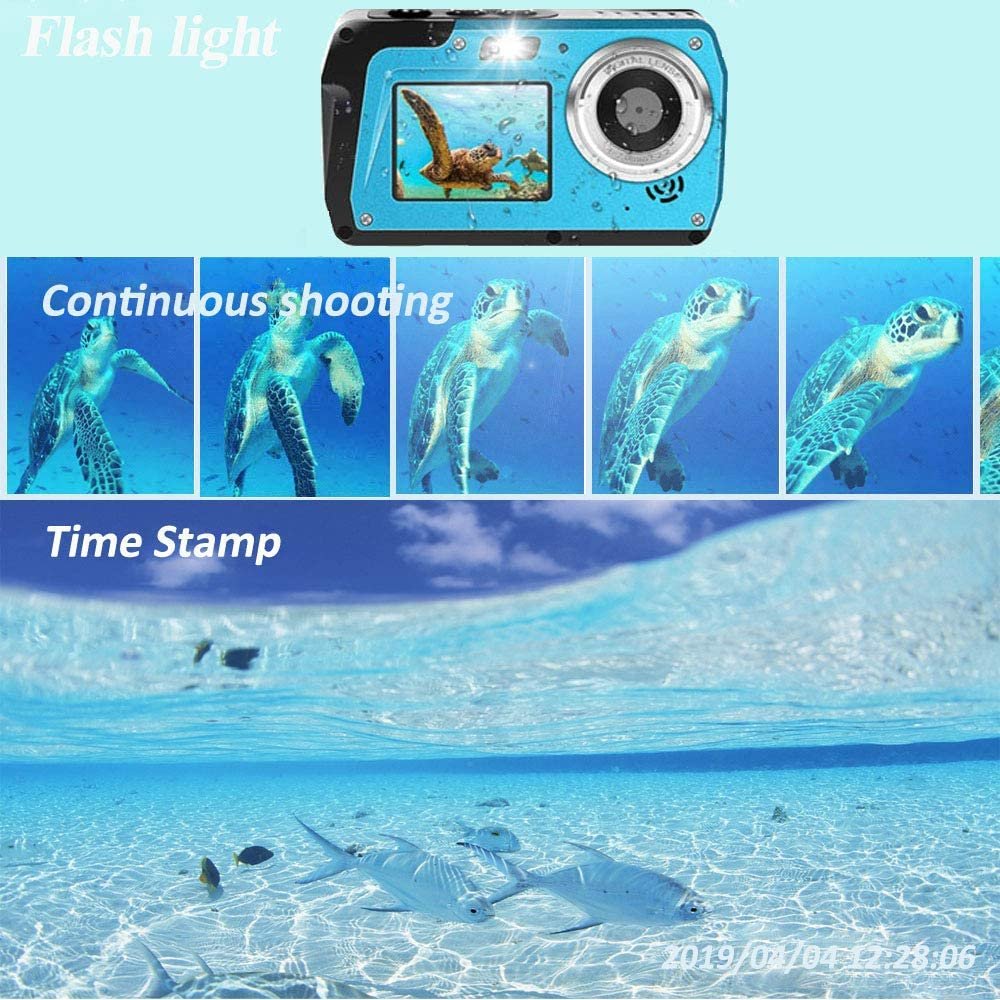 Waterproof Digital Camera Underwater Camera Full HD 2.7K 48MP Video Recorder