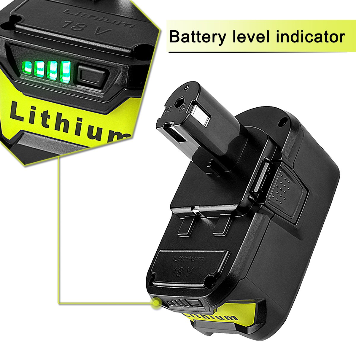 C49 Li-ion 5000mAh Power Tools Batteries for P105 P106 P107 P108 Replacement Ryobi 18V Lithium Battery