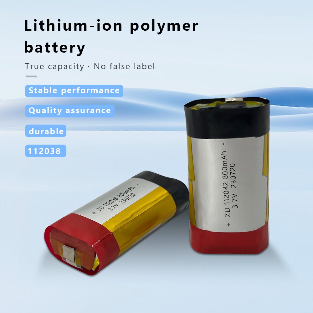 China factory can customize high quality digital products 3.7V 800mAh 112038 rechargeable cylindrical lithium-ion battery