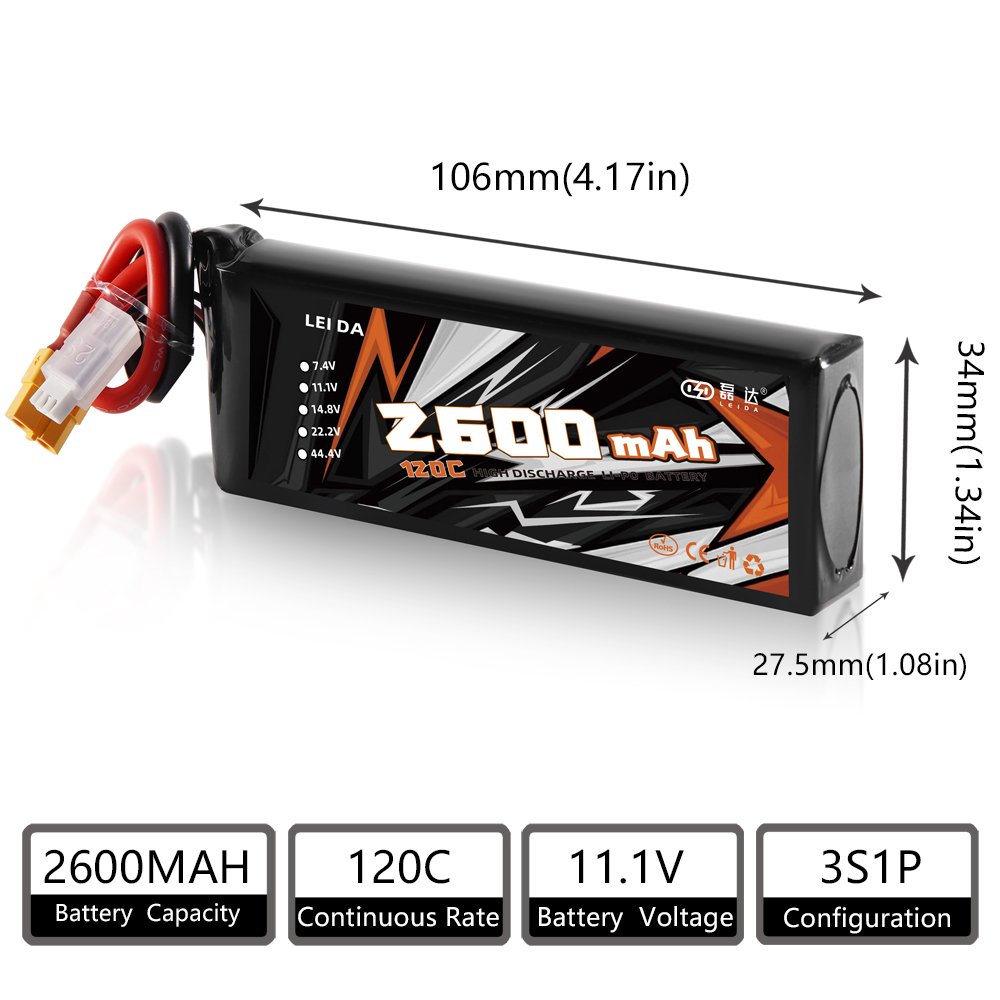 Pure Cobalt Grade A 2600mah 120C 3s11.1v 4s14.8v 6s22.2v batteries Lithium Ion Lithium Polymer battery Fpv Lipo battery