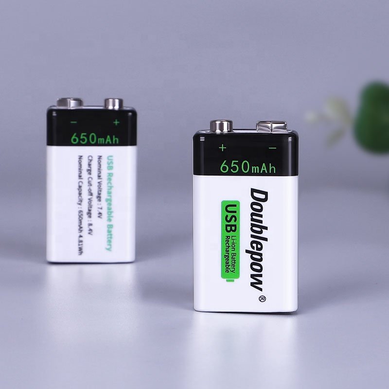 High Capacity 650mAh USB rechargeable li ion 9v rechargeable battery usb lithium ion battery for Electronic Instrument