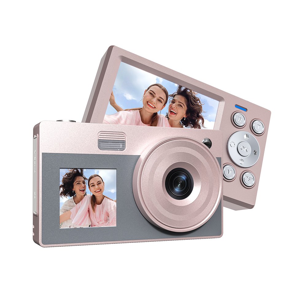 Digital Camera 2.8+1.4 Inch Bulk Camera Dual Screen Compact Video Cameras for Vlog