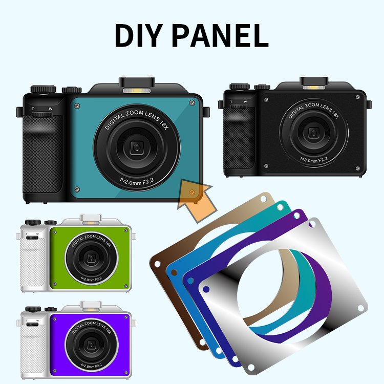 Old Fashion Retro Cameras 5K Vlogging 5K HD 56 Mega Pixel Black 18x Digital Zoom Digital Vintage Camera