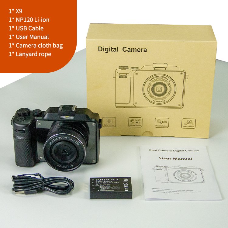 Old Fashion Retro Cameras 5K Vlogging 5K HD 56 Mega Pixel Black 18x Digital Zoom Digital Vintage Camera